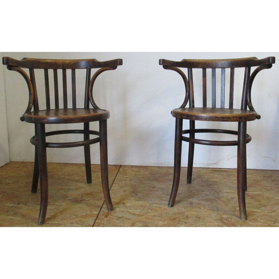 Image 1 of Vintage Bistro fauteuil naturel beuken