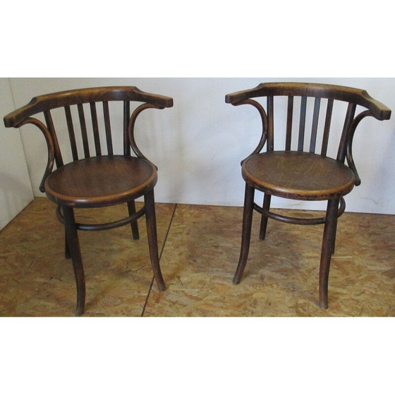 Image 1 of Vintage Bistro fauteuil naturel beuken