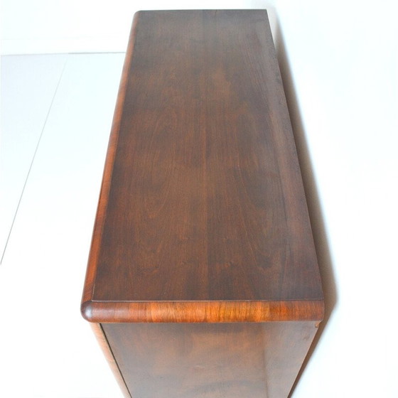 Image 1 of Vintage Art Deco walnoot en eiken dressoir met 2 deuren, 1930