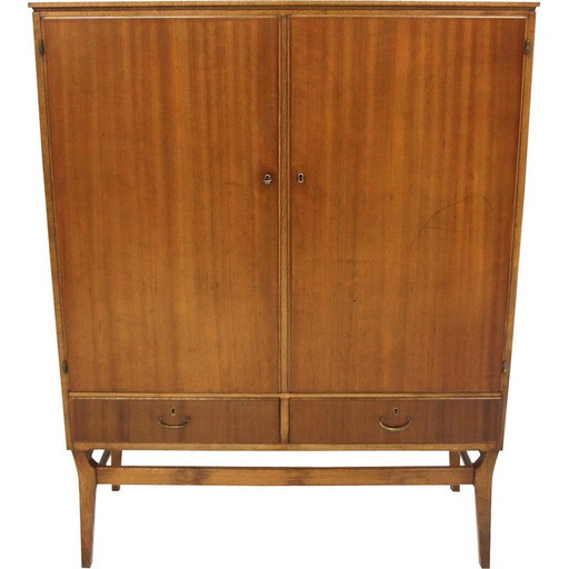 Vintage kast in mahonie en beuken, suede 1960