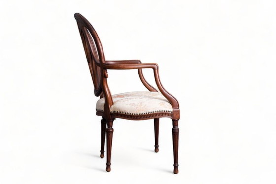 Image 1 of John Linnell Een George III gesneden mahonie 'Prince of Wales veren' fauteuil