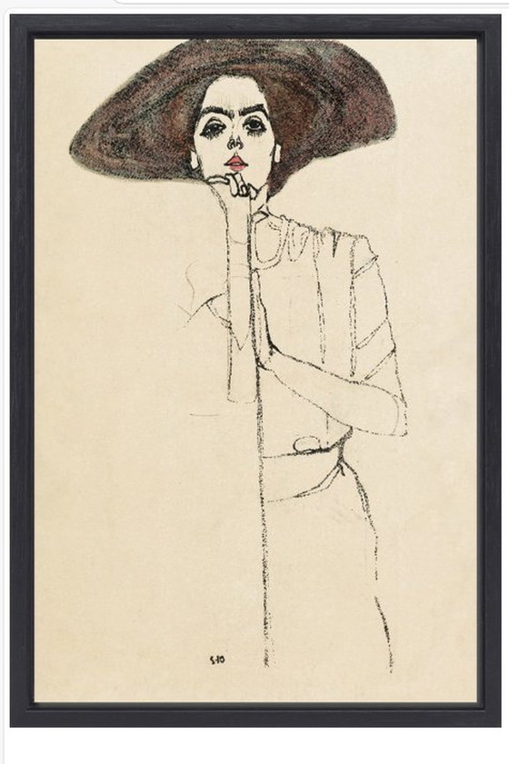 Image 1 of Egon Schiele  ----Portrait Of A Lady    (Ingelijst)