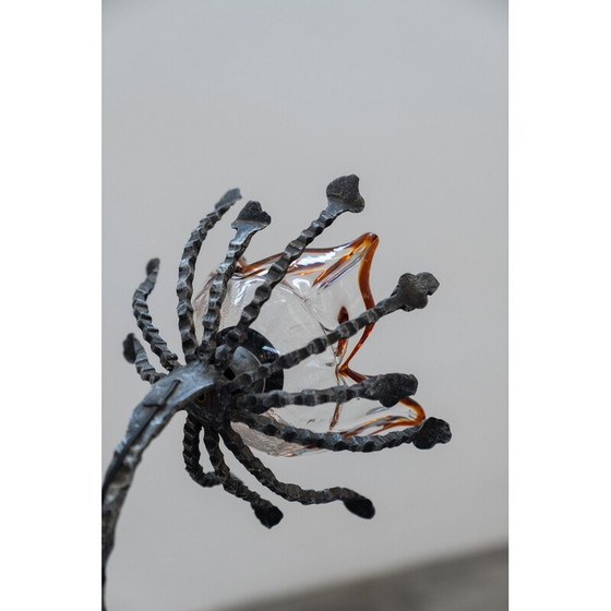 Image 1 of Vintage vloerlamp in geblazen Murano glas en metaal voor Mazzega, Italië 1960