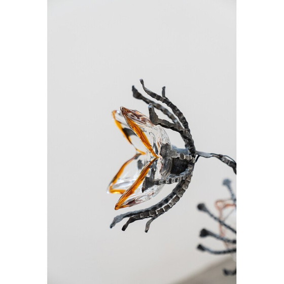 Image 1 of Vintage vloerlamp in geblazen Murano glas en metaal voor Mazzega, Italië 1960