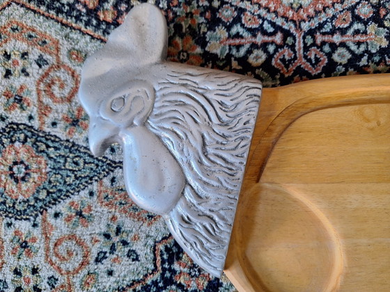 Image 1 of Vintage Serveerschaal Plank Kip