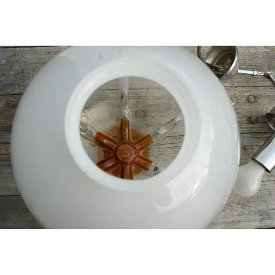 Image 1 of Vintage murano glazen hanger lazmp "Mazzega Sphere", Italië 1970