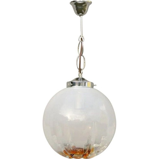 Vintage murano glazen hanger lazmp "Mazzega Sphere", Italië 1970