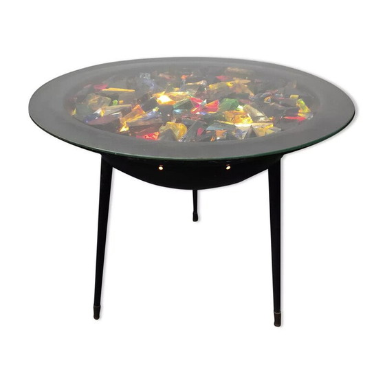 Image 1 of Vintage brazier licht salontafel, 1950