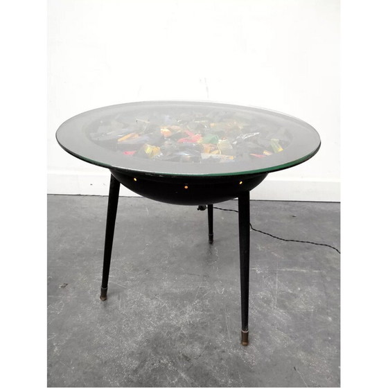 Image 1 of Vintage brazier licht salontafel, 1950