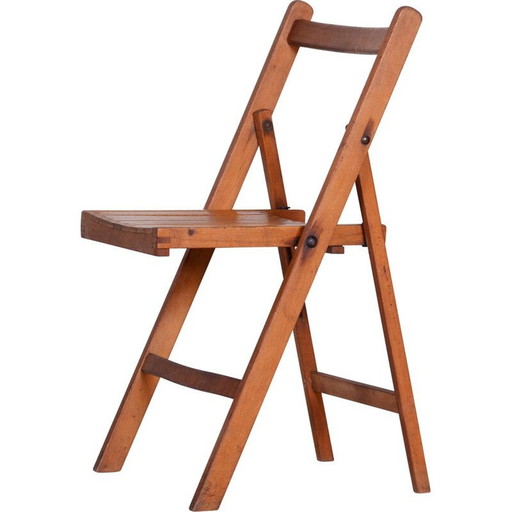 Mid century beukenhouten eetkamerstoel, Tsjechië 1930