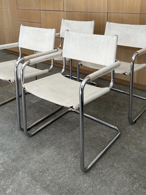 4x Buisframe stoelen