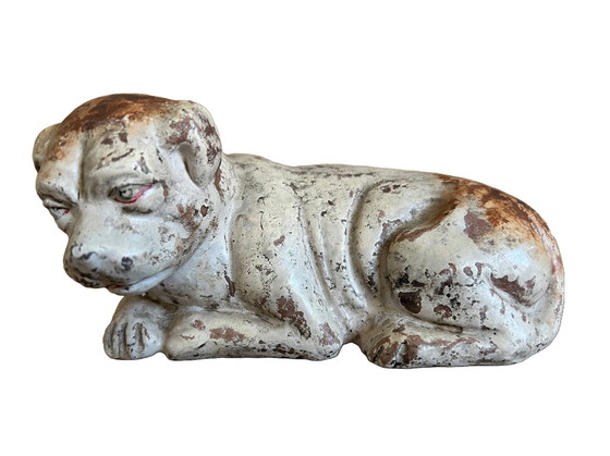 Image 1 of Set Van Twee Zeldzame Antieke Bulldog Beeldjes