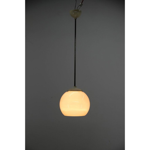 Glazen hanglamp uit Mid Century, jaren 1960