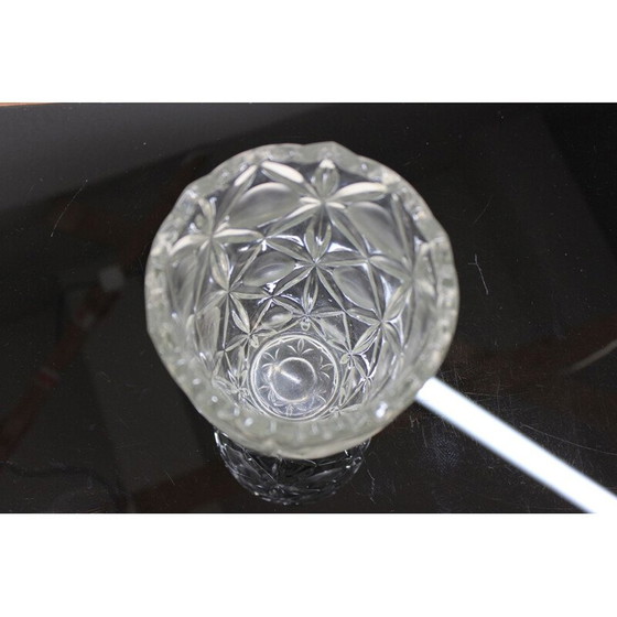 Image 1 of Vintage vaas van zuiver glas uit Bohemen, Tsjecho-Slowakije 1970