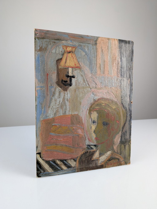 Olieverf op board door Einar Granum, Noorwegen, 1950S