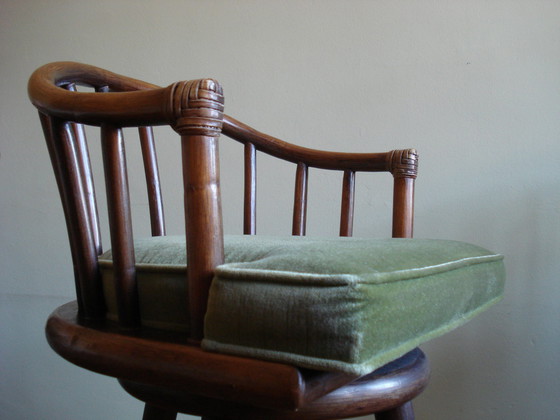 Image 1 of 3x McGuire Vintage Rotan Barkrukken