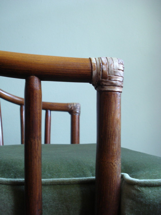 Image 1 of 3x McGuire Vintage Rotan Barkrukken