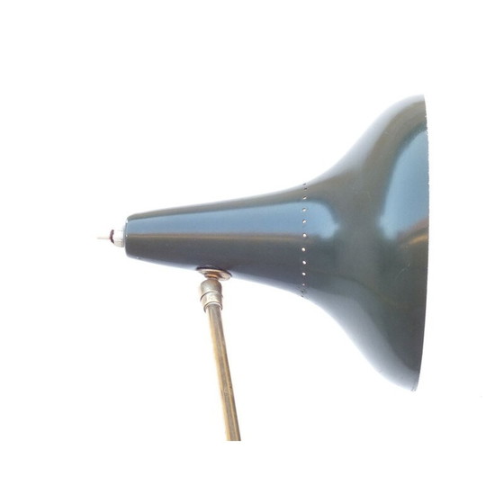 Image 1 of Vintage drie-armige vloerlamp in aluminium marmer van Stilnovo, 1950