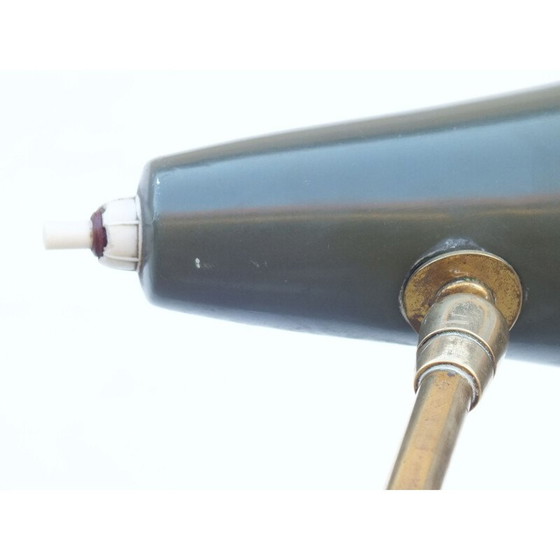 Image 1 of Vintage drie-armige vloerlamp in aluminium marmer van Stilnovo, 1950