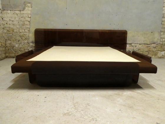 Image 1 of Vintage gerookt plexiglas bed, 1970