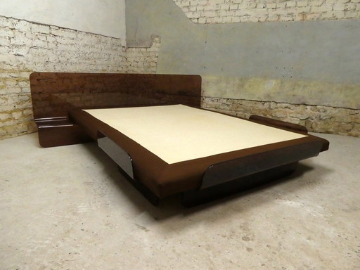 Vintage gerookt plexiglas bed, 1970