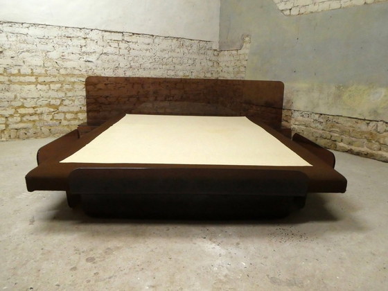 Image 1 of Vintage gerookt plexiglas bed, 1970