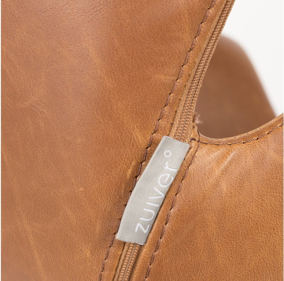 Image 1 of 4X Nikki Cognac Leer Bureaustoel 