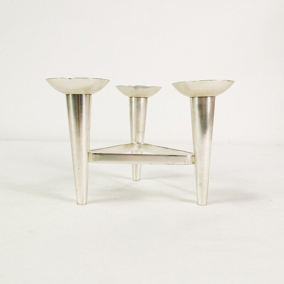 Image 1 of Vintage zilveren metalen kandelaar voor Wmf, Duitsland 1960