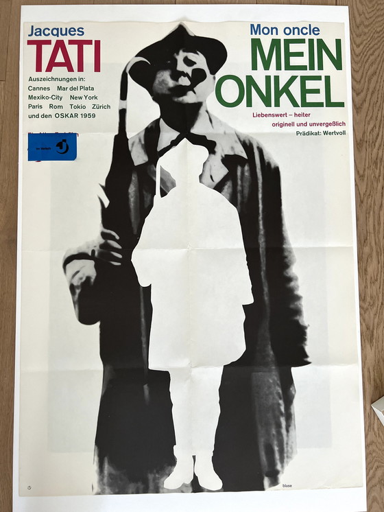 Image 1 of Vintage poster Mon Oncle Mein Onkel Jacques Tati Audiard Nouvelle Vague