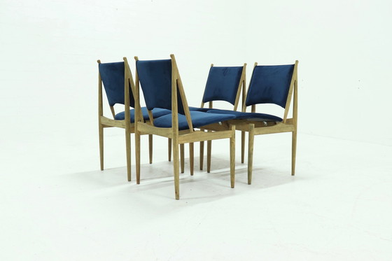 Image 1 of 4 x Finn Juhl voor Niels Vodder Egyptische eetkamerstoelen