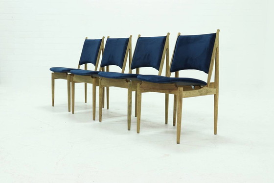 Image 1 of 4 x Finn Juhl voor Niels Vodder Egyptische eetkamerstoelen