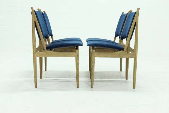 Image 1 of 4 x Finn Juhl voor Niels Vodder Egyptische eetkamerstoelen