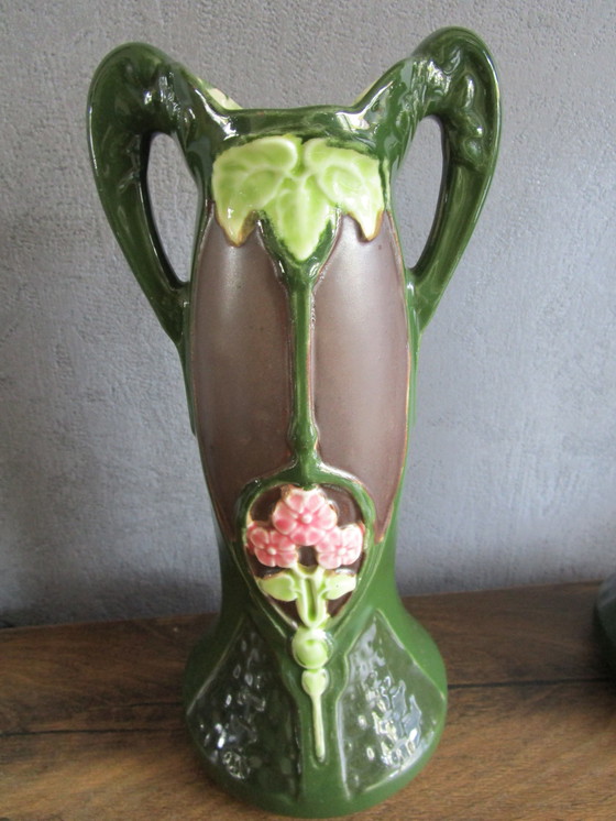 Image 1 of 2x Art Nouveau Vaasjes