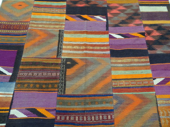 Image 1 of Kelim Patchwork - 301 X 205 Cm - In Ongebruikte Staat