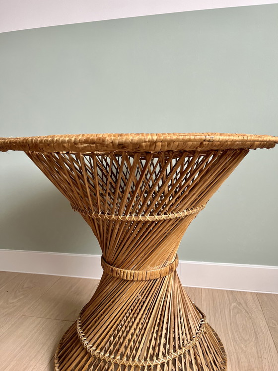 Image 1 of Bohemian vintage Rotan salontafel