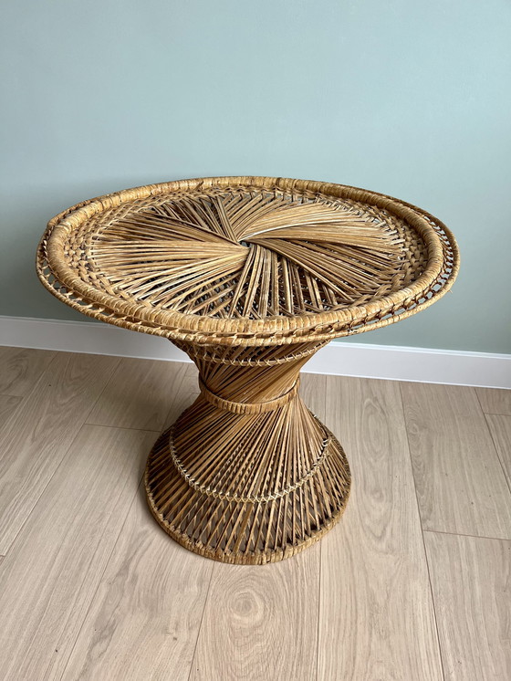 Image 1 of Bohemian vintage Rotan salontafel