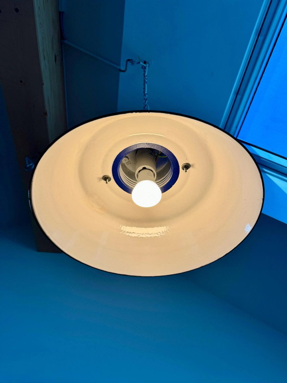 Image 1 of Industriële Hanglamp Art Deco Geëmailleerd Antiek Fabriekslamp Vintage Bauhaus Retro Verlichting Loft