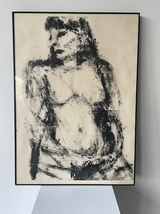 Nick Seijkens - Naaktportret (1982) - Originele Litho