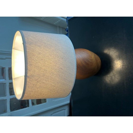 Image 1 of Vintage massief teakhouten lamp, 1960