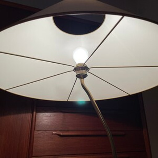 2x XL 50s Mid Century Messing vloerlampen