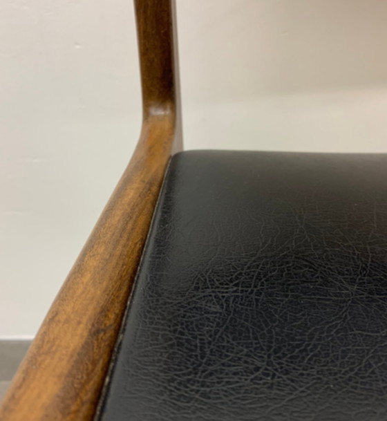 Image 1 of Hartmut Lohmeyer voor Wilkhahn 1950's eetkamerstoel teakhout ontwerp