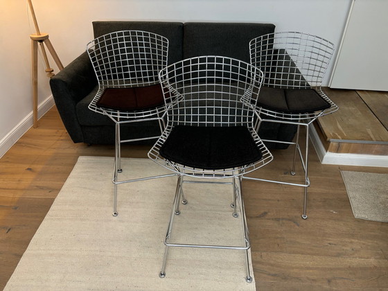 Image 1 of 3x Knoll barkruk van Harry Bertoia