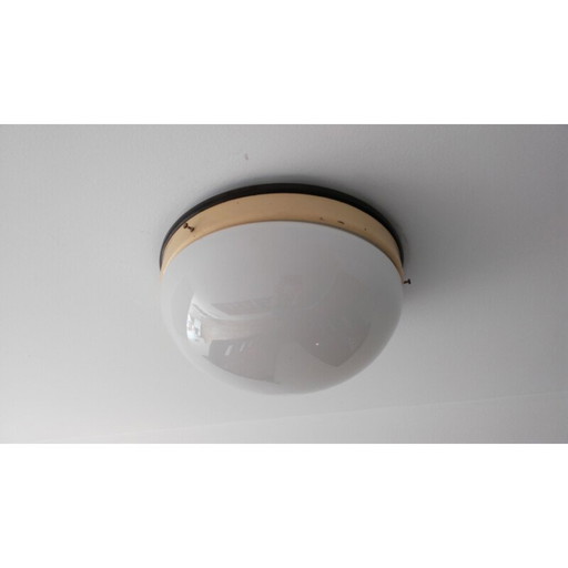 Vintage plafondlamp in bakeliet en opaline, 1930