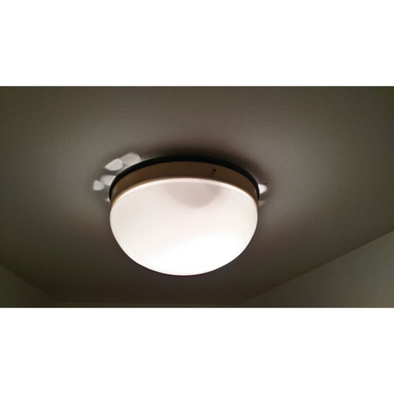 Image 1 of Vintage plafondlamp in bakeliet en opaline, 1930