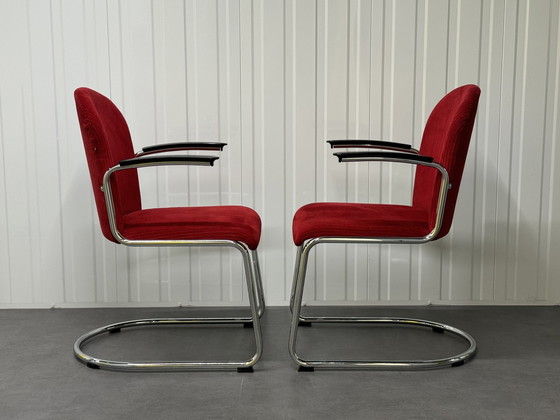 Image 1 of 2X Gispen Gebr. Van Der Stroom Dutch Originals 413R Chair