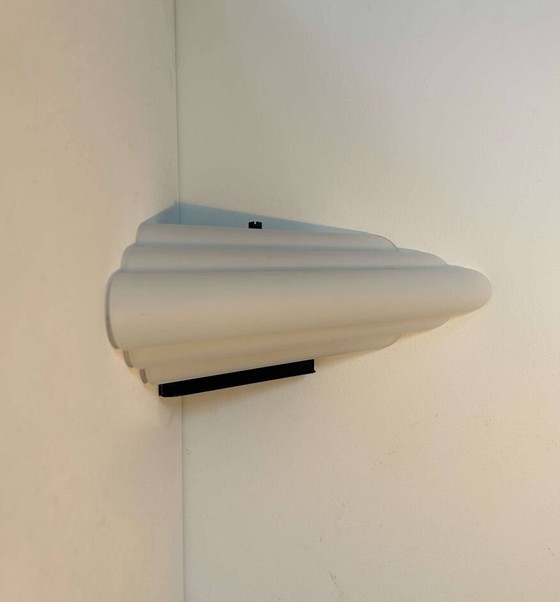 Image 1 of Murano Opaline Glazen Hoek Wandlamp van Vetri - Italië 1970
