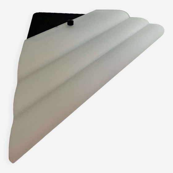 Image 1 of Murano Opaline Glazen Hoek Wandlamp van Vetri - Italië 1970