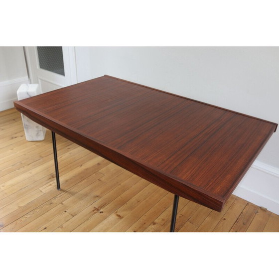 Image 1 of Vintage modernistische tafel in palissander van Alain Richard