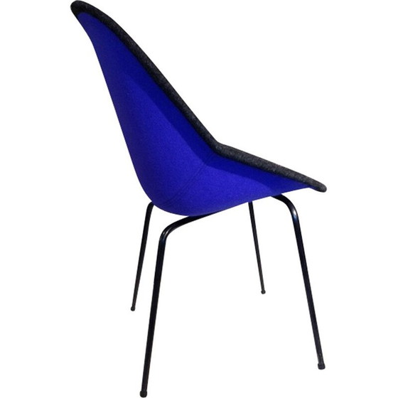 Image 1 of Vintage stoel van stof en metaal door Genevievre Dangles, 1956