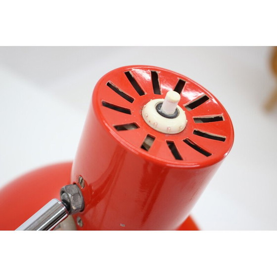 Image 1 of Vintage rode bureaulamp van Josef Hurka, Tsjecho-Slowakije 1960